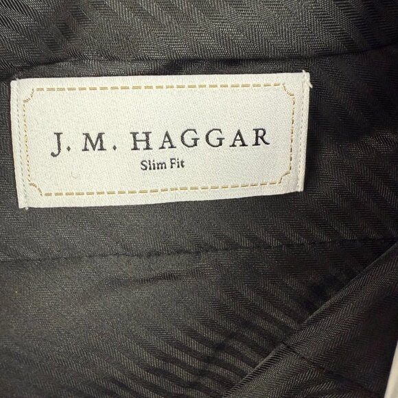 Haggar Slim Fit Premium Stretch Dress Pants Mens 34x32 Flat Front Gray Casual - Picture 4 of 6